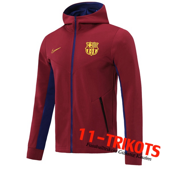 Chaqueta Con Capucha FC Barcelona Roja 2020/2021