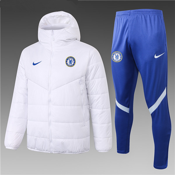 Chaqueta De Plumas FC Chelsea Blanco + Pantalones 2020 2021