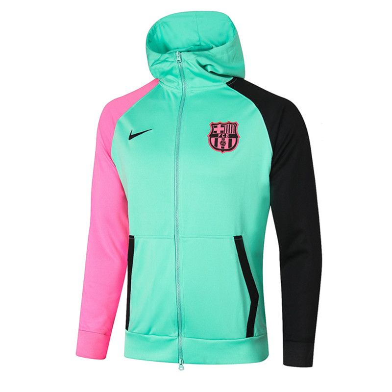 Chaqueta Con Capucha FC Barcelona Verde Claro 2020/2021