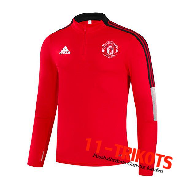 Manchester United Training Sweatshirt Rot/Schwarz 2021/2022