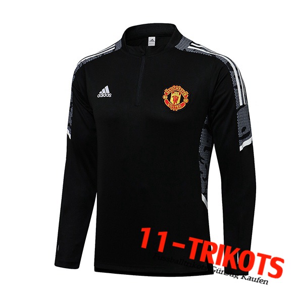 Manchester United Training Sweatshirt Schwarz/Weiß 2021/2022