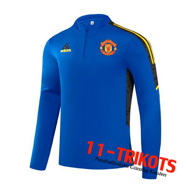 Manchester United Training Sweatshirt Blau/Gelb 2021/2022