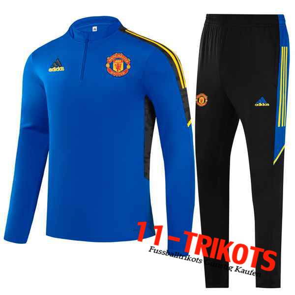 Manchester United Trainingsanzug Blau/Gelb 2021/2022