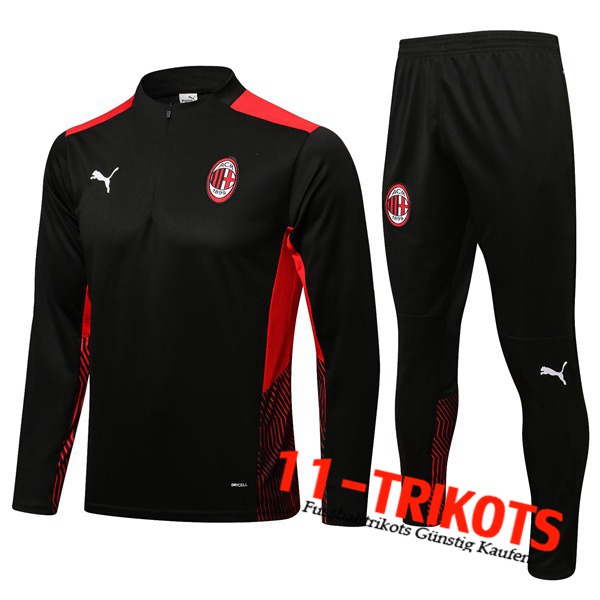 AC Milan Trainingsanzug Kinder Schwarz/Rot 2021/2022