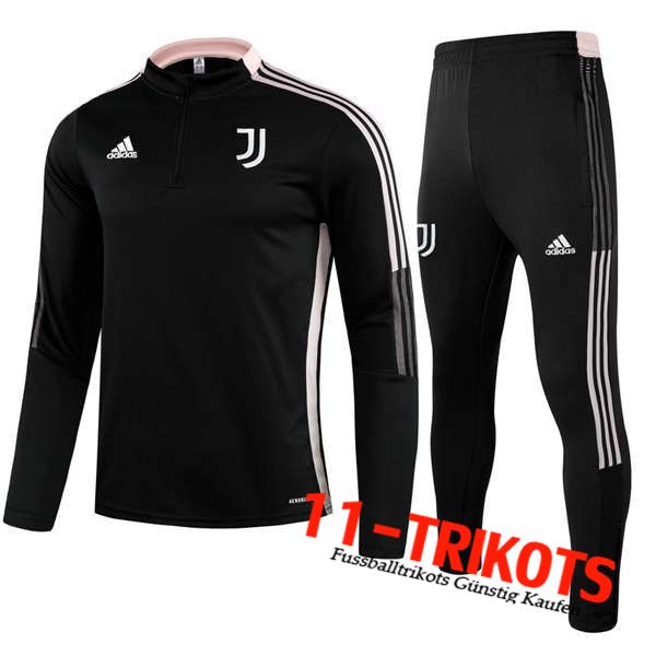 Juventus Trainingsanzug Kinder Schwarz/Rose 2021/2022