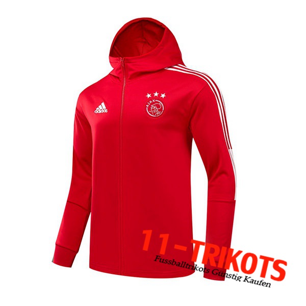 AFC Ajax Trainingsjacke Mit Kapuze Rot 2021/2022