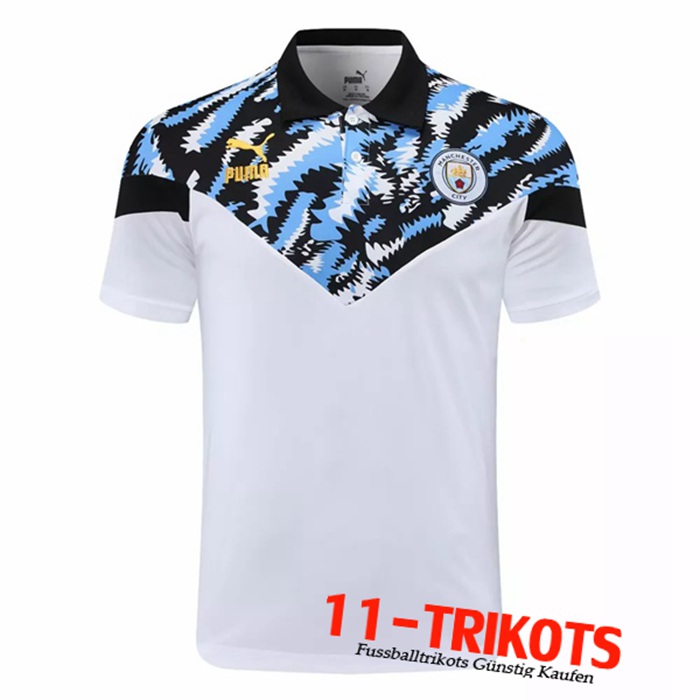 Neuestes Manchester City Poloshirt Weiß 2020/2021 | 11-Trikots