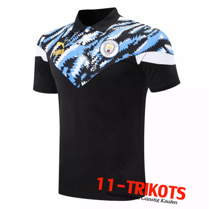 Neuestes Manchester City Poloshirt Schwarz 2020/2021 | 11-Trikots