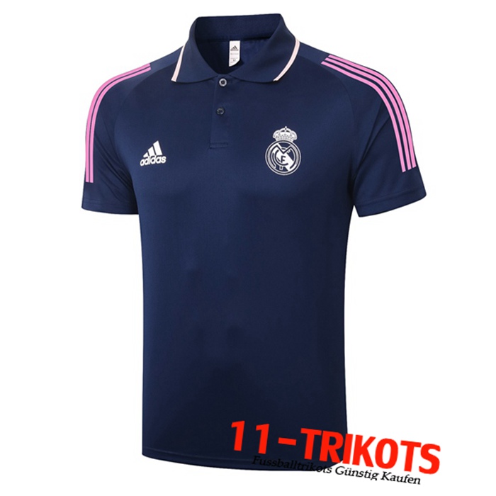 Neuestes Real Madrid Poloshirt Königsblau 2020/2021 | 11-Trikots