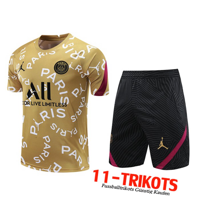 Neuestes PSG Trainingstrikot + Shorts Gelb 2020/2021 | 11-Trikots