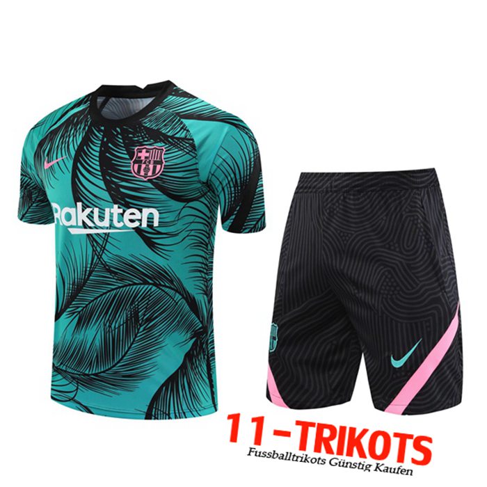 Neuestes FC Barcelona Trainingstrikot + Shorts Blau 2020/2021 | 11-Trikots