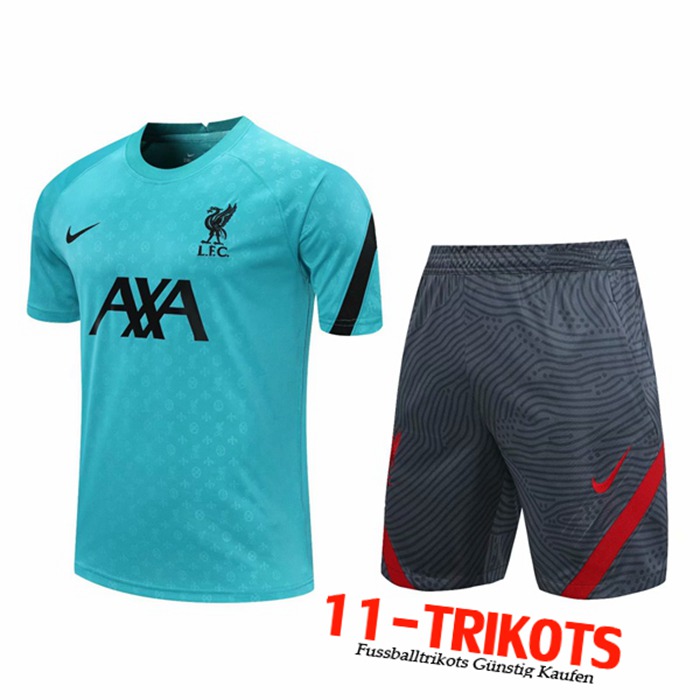 Neuestes FC Liverpool Trainingstrikot + Shorts Blau 2020/2021 | 11-Trikots