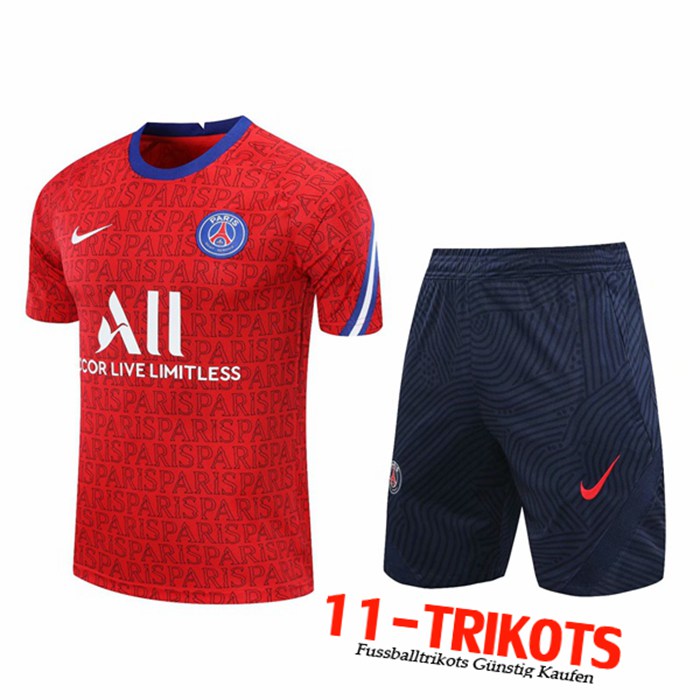 Neuestes PSG Trainingstrikot + Shorts Rot 2020/2021 | 11-Trikots