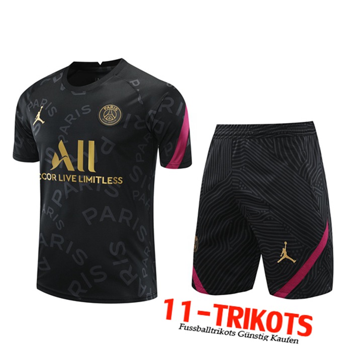 Neuestes PSG Trainingstrikot + Shorts Schwarz 2020/2021 | 11-Trikots