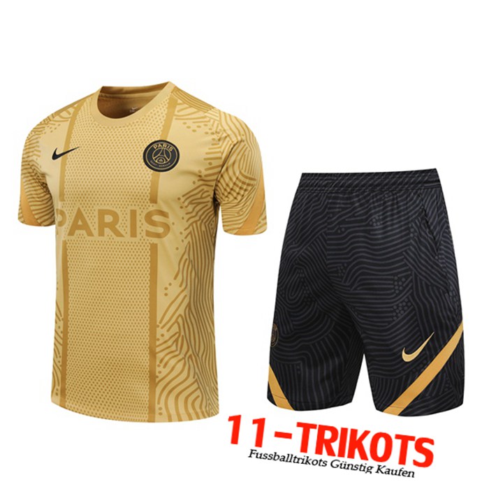 Neuestes PSG Trainingstrikot + Shorts Gelb 2020/2021 | 11-Trikots