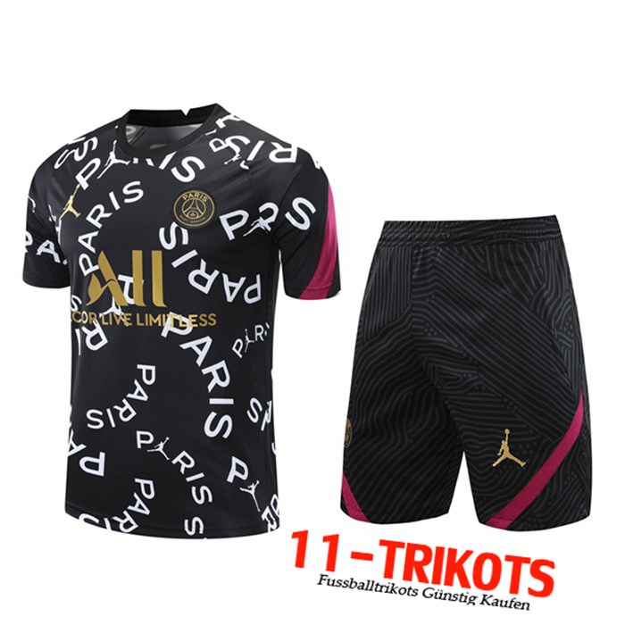 Neuestes PSG Trainingstrikot + Shorts Schwarz 2020/2021 | 11-Trikots