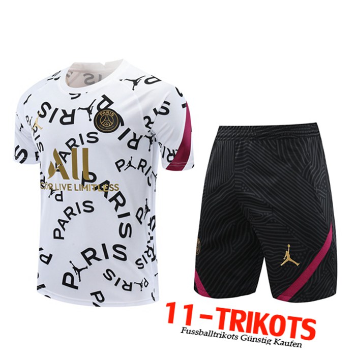 Neuestes PSG Trainingstrikot + Shorts Weiß 2020/2021 | 11-Trikots