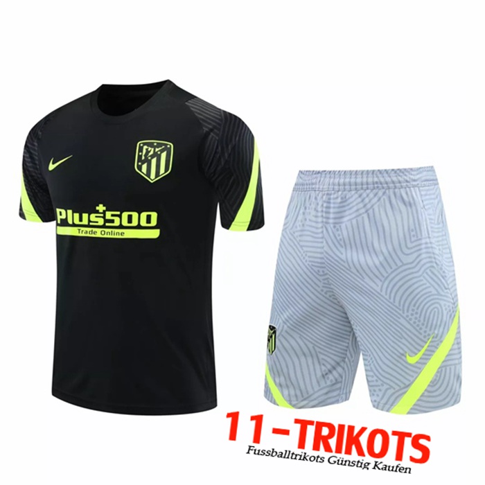 Neuestes Atletico Madrid Trainingstrikot + Hose Schwarz 2020/2021 | 11-Trikots