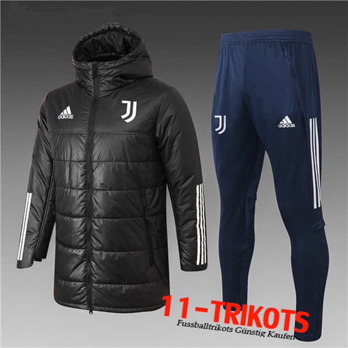 Neuestes Juventus Daunenjacke Schwarz + Hose 2020/2021 | 11-Trikots