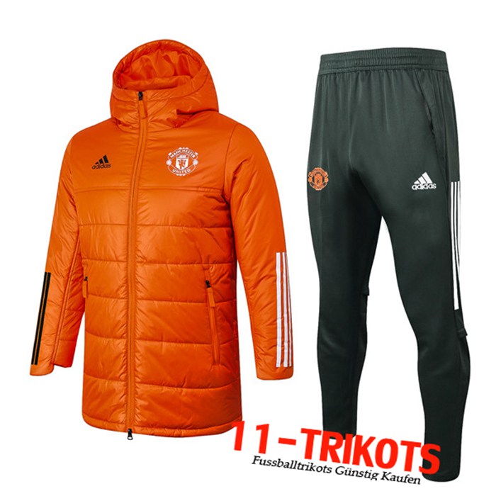 Neuestes Manchester United Daunenjacke Orange + Hose 2020/2021 | 11-Trikots