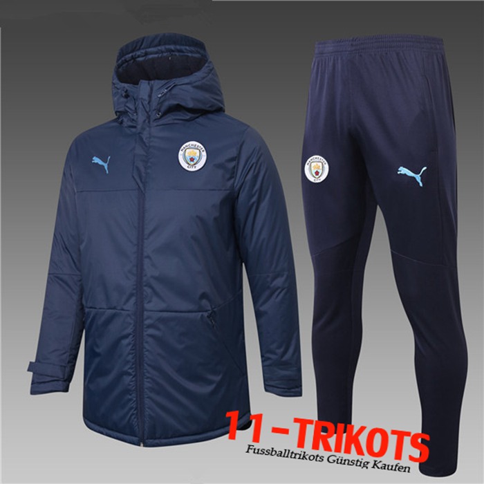 Neuestes Manchester City Daunenjacke Navy Blau + Hose 2020/2021 | 11-Trikots