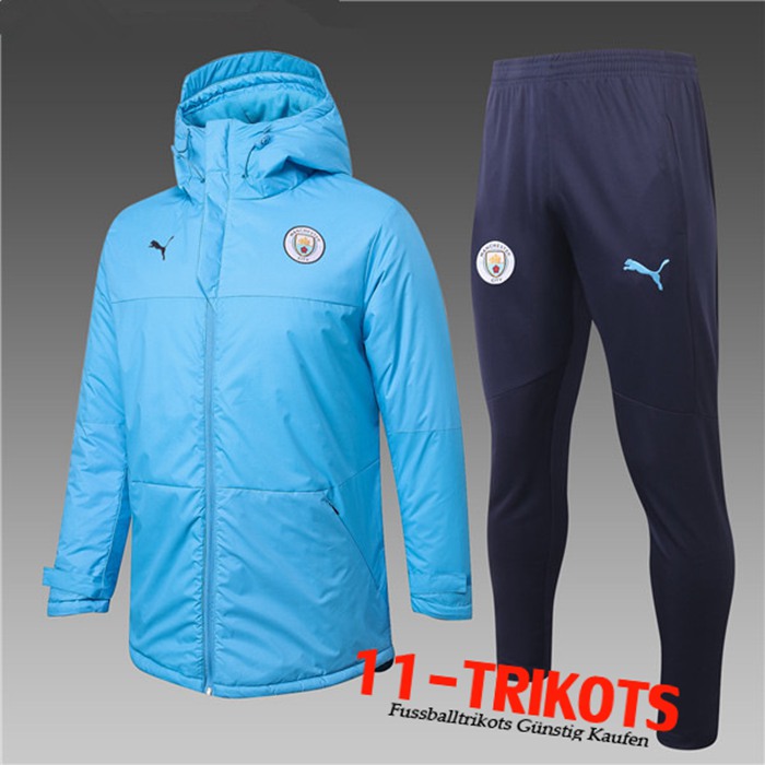 Neuestes Manchester City Daunenjacke Blau + Hose 2020/2021 | 11-Trikots