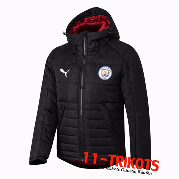 Neuestes Manchester City Daunenjacke Schwarz 2020/2021 | 11-Trikots