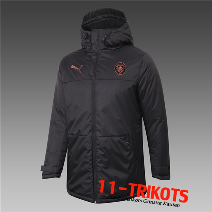 Neuestes Manchester City Daunenjacke Schwarz 2020/2021 | 11-Trikots