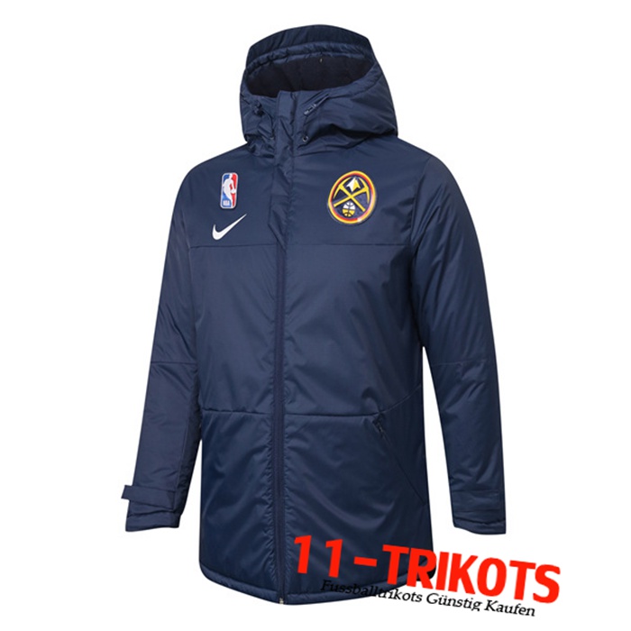 Neuestes Denver Nuggets Daunenjacke Navy Blau 2020/2021 | 11-Trikots