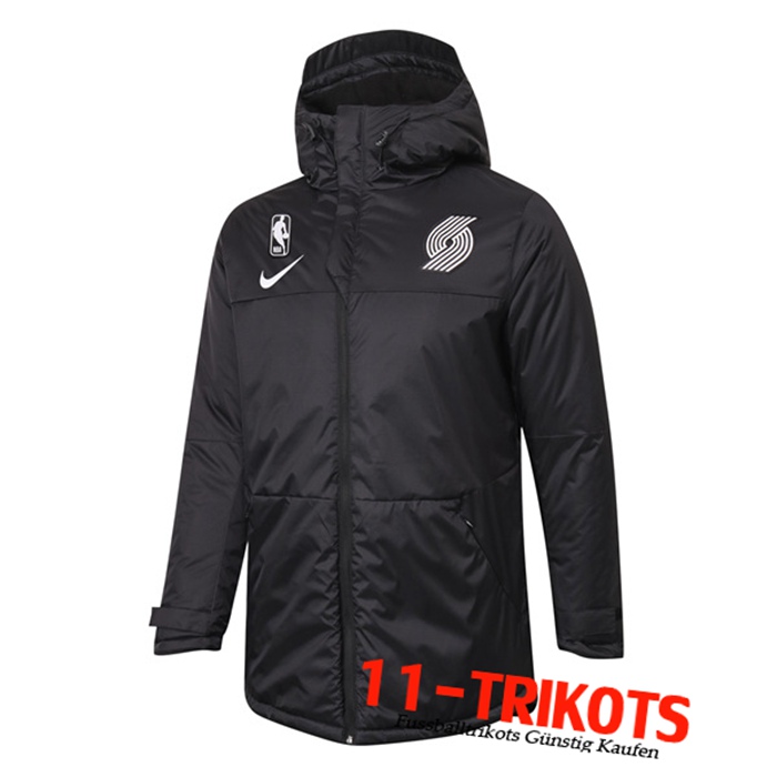 Neuestes Trail Blazers Daunenjacke Schwarz 2020/2021 | 11-Trikots