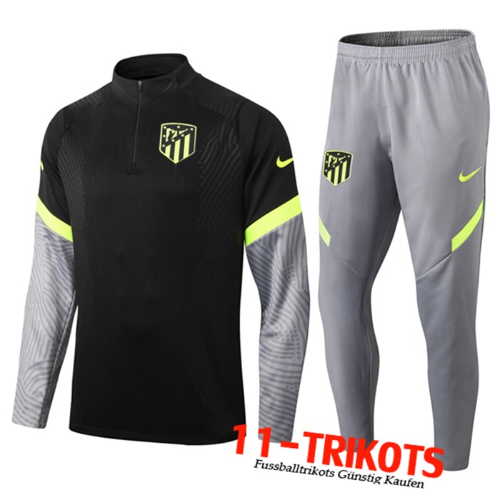 Neuestes Atletico Madrid Trainingsanzug Schwarz 2020/2021 | 11-Trikots