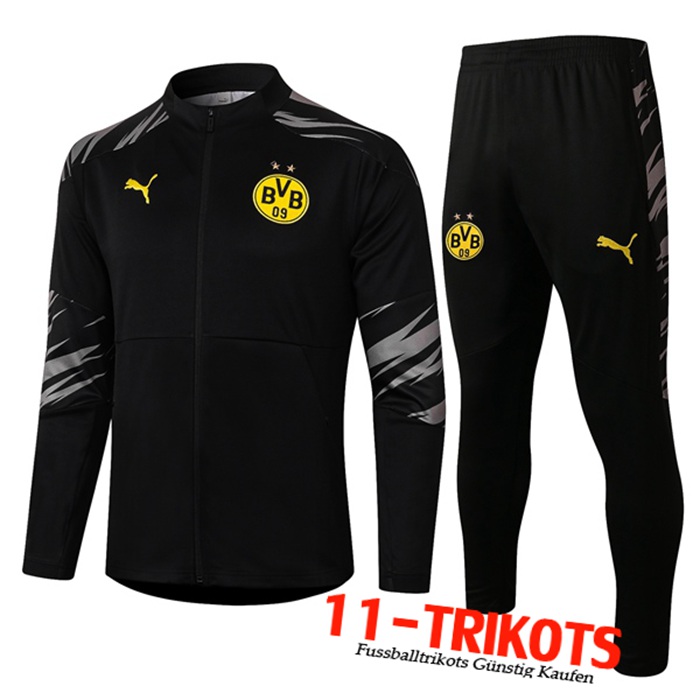 Neuestes Dortmund BVB Trainingsanzug Schwarz 2020/2021 | 11-Trikots