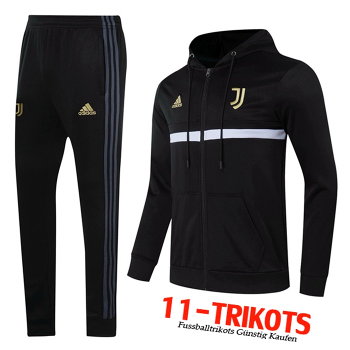 Neuestes Juventus Trainingsanzug Windbreaker Schwarz 2020/2021 | 11-Trikots