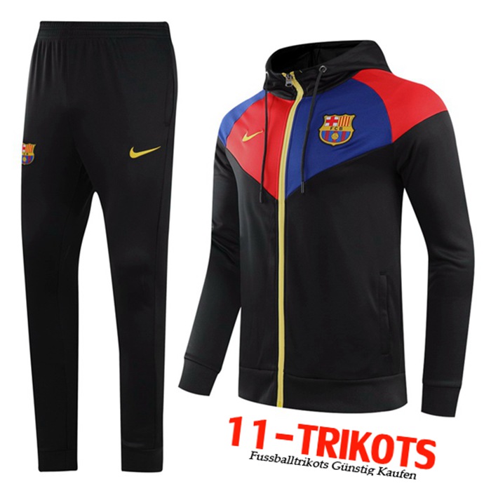 Neuestes FC Barcelona Trainingsanzug Windbreaker Schwarz 2020/2021 | 11-Trikots