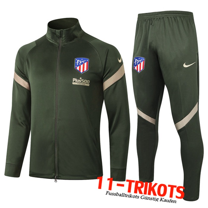 Neuestes Atletico Madrid Trainingsanzug (Jacke) Grün 2020/2021 | 11-Trikots