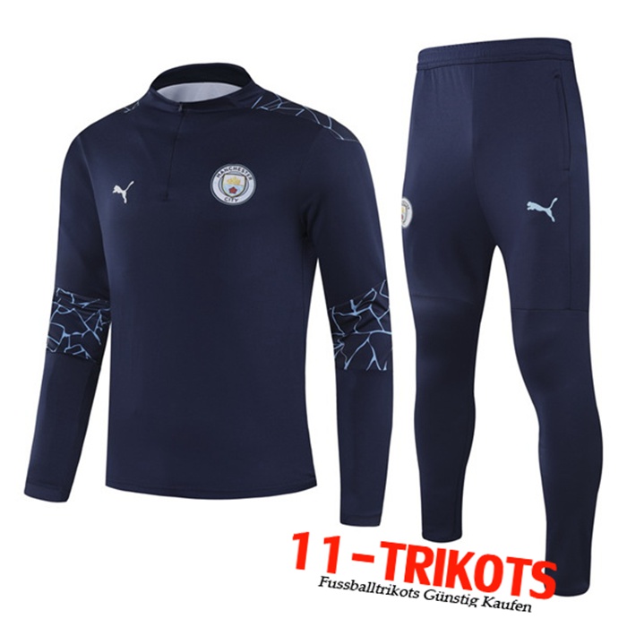 Neuestes Manchester City Kinder Trainingsanzug Navy Blau 2020/2021 | 11-Trikots