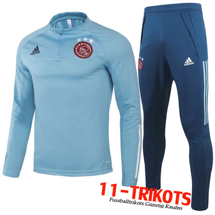 Neuestes Ajax Kinder Trainingsanzug Hellblau 2020/2021 | 11-Trikots