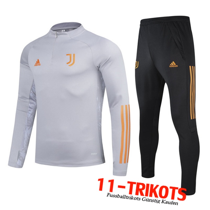Neuestes Juventus Kinder Trainingsanzug Grau 2020/2021 | 11-Trikots
