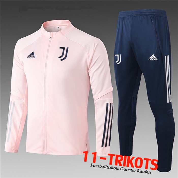 Neuestes Juventus Kinder Trainingsanzug (Jacke) Rosa 2020/2021 | 11-Trikots