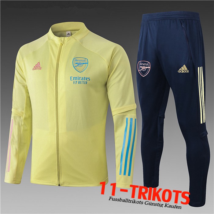 Neuestes Arsenal Kinder Trainingsanzug (Jacke) Gelb 2020/2021 | 11-Trikots