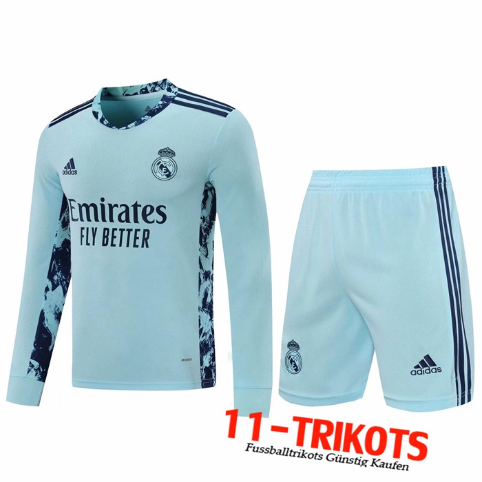 Neuestes Real Madrid Torhuter Trikot Blau 2020/2021 | 11-Trikots