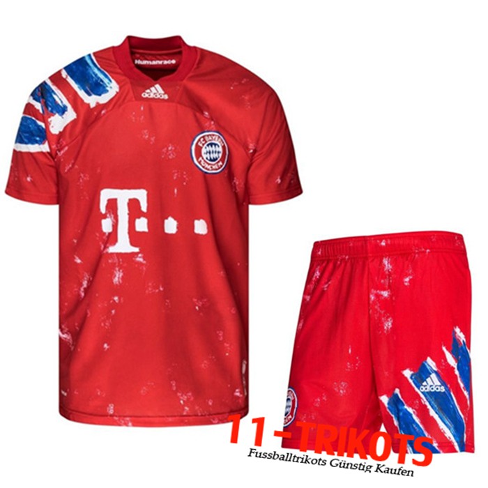 Neuestes Bayern München Trikot Rasse Mensch x Pharrell + Shorts 2021 | 11-Trikots