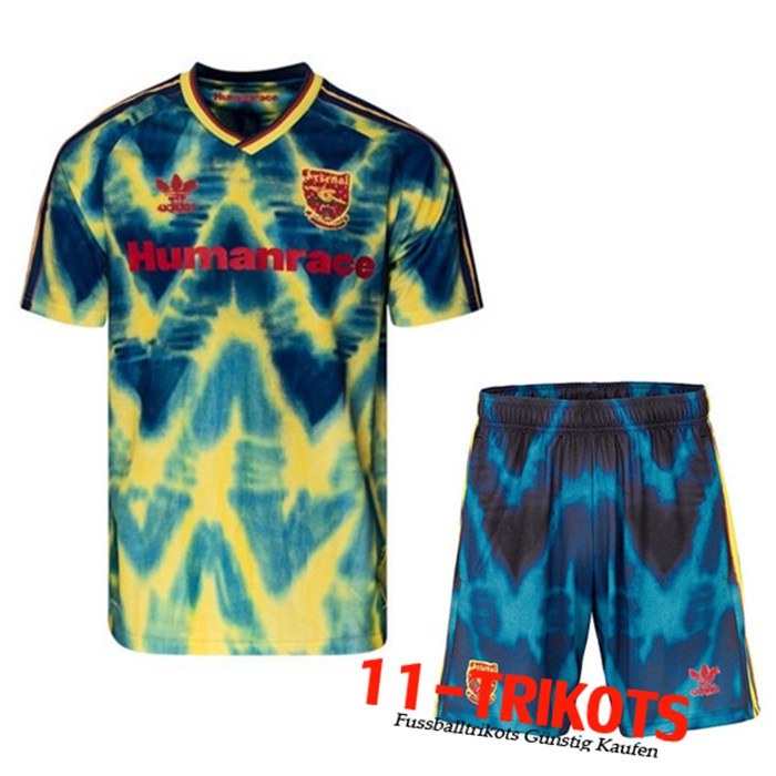 Neuestes Arsenal Trikot Rasse Mensch x Pharrell + Shorts 2021 | 11-Trikots