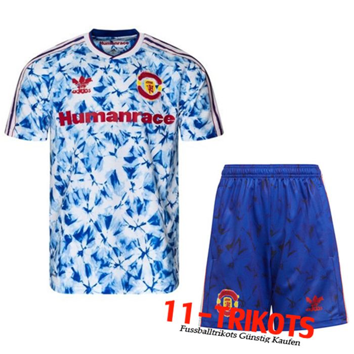 Neuestes Manchester United Trikot Rasse Mensch x Pharrell + Shorts 2021 | 11-Trikots