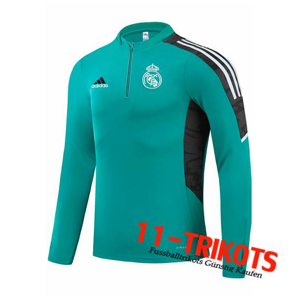 Real Mardrid Training Sweatshirt Grun/Schwarz 2021/2022