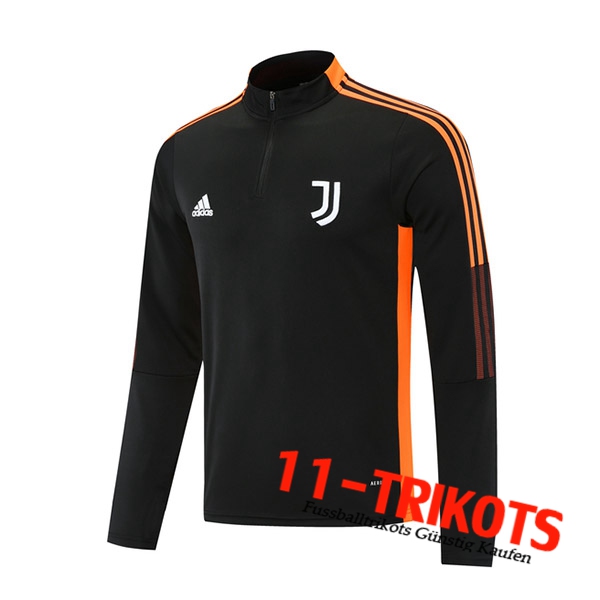 Juventus Training Sweatshirt Schwarz/Orange 2021/2022