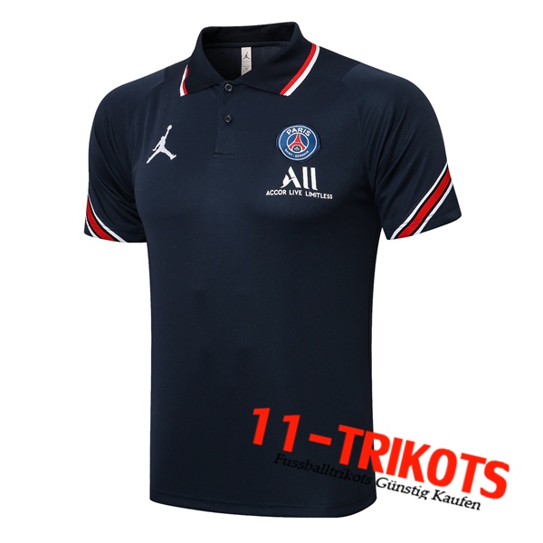 Jordan PSG Poloshirt Dunkelblau 2021/2022