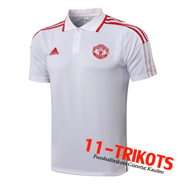 Manchester United Poloshirt Rot/Weiß 2021/2022 -01