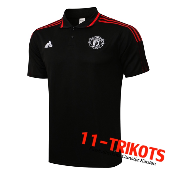 Manchester United Poloshirt Rot/Schwarz 2021/2022