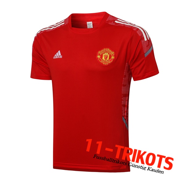 Manchester United Poloshirt Weiß/Rot 2021/2022 -02